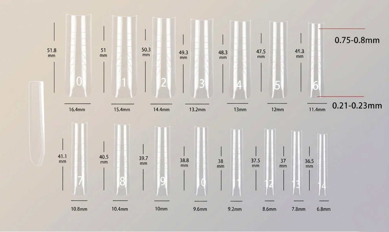 Square Dual System Forms 150 pcs 15 sizes