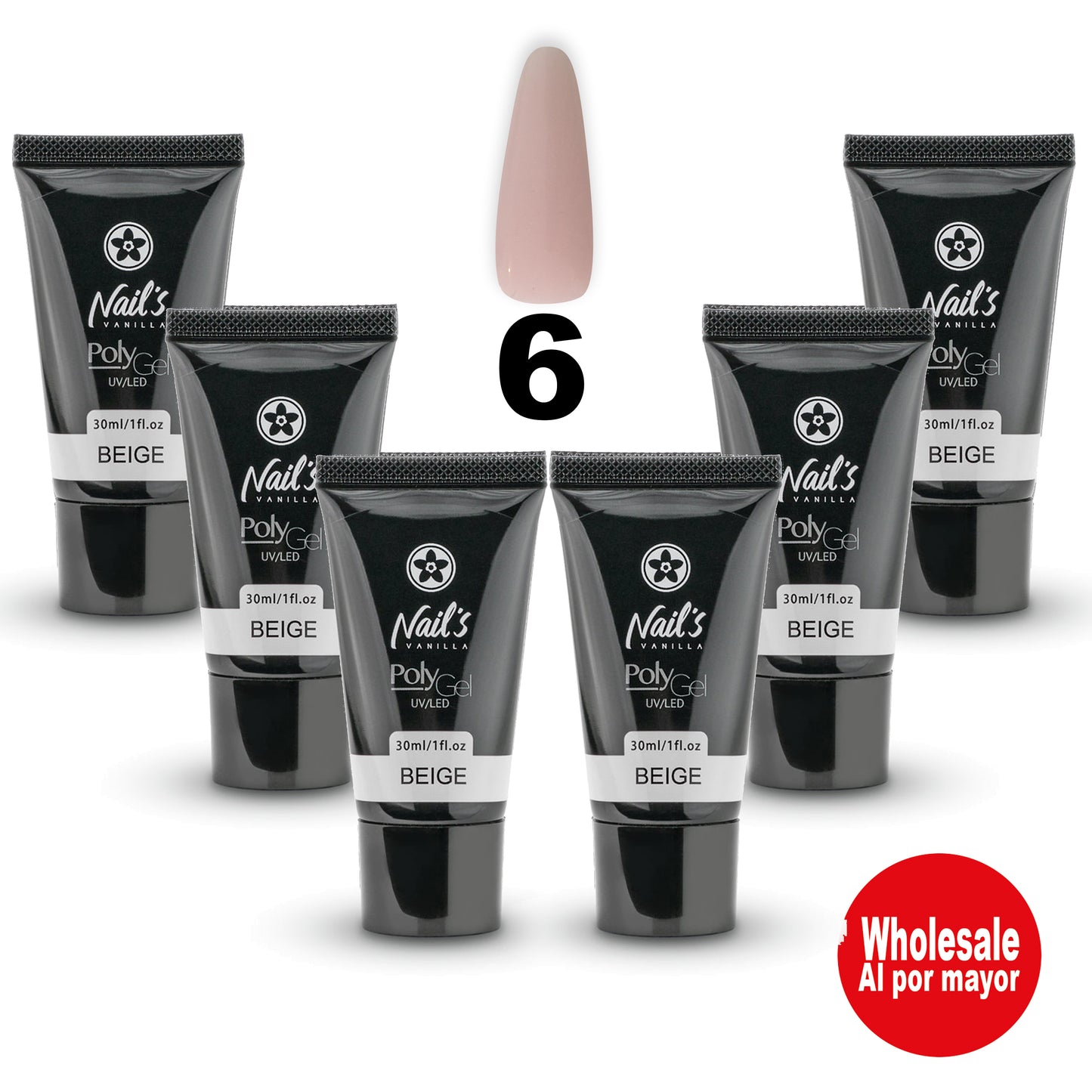 Polygel Beige 6 Unds 30% de Descuento