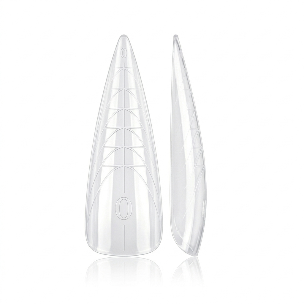 Stiletto Dual Nail Forms – 150 Pieces, 15 Sizes