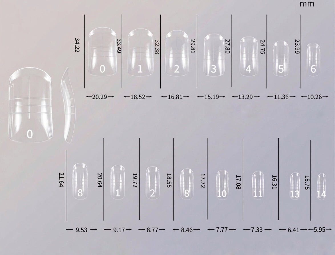 Square Slim Dual System Forms 150 pcs 15 sizes
