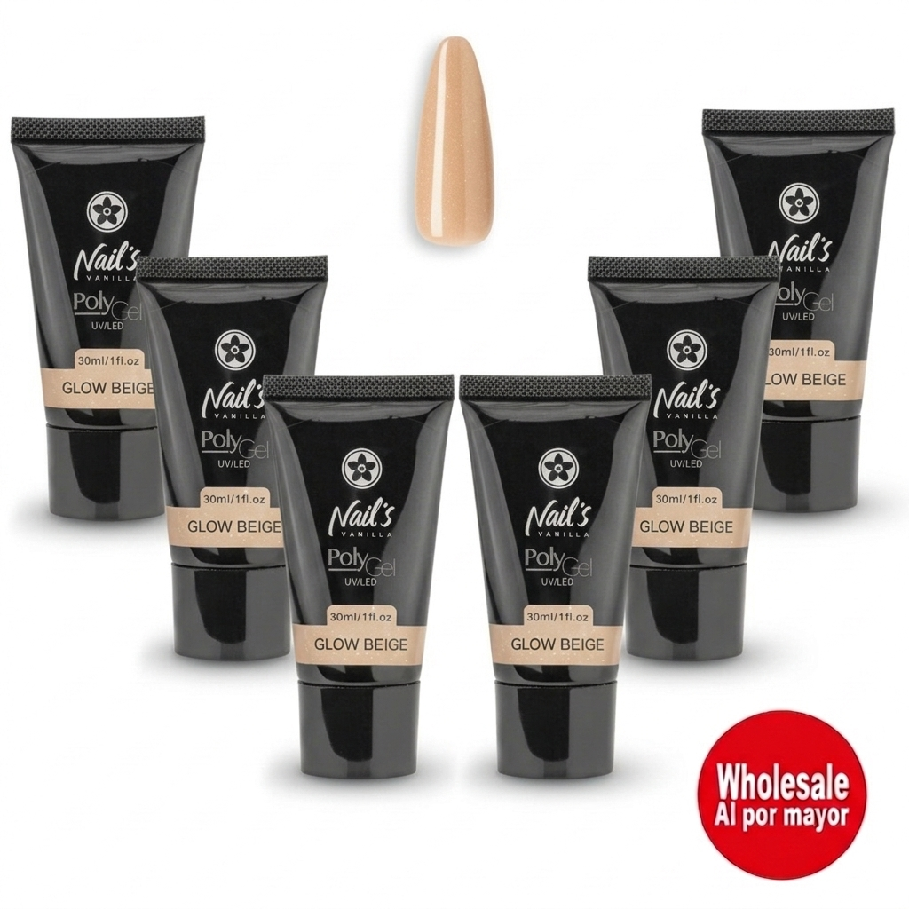 Polygel Glow Beige 6 Unds 30% de Descuento
