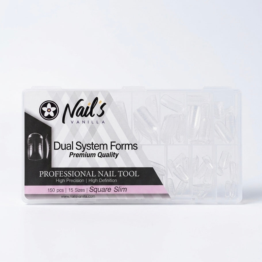 Square Slim Dual System Forms 150 pcs 15 sizes