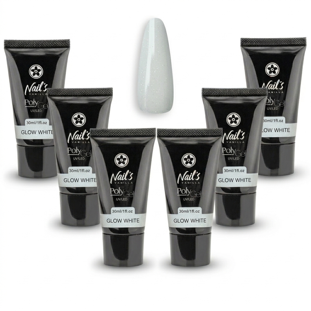 Polygel Glow White 6 Unds 30% de Descuento