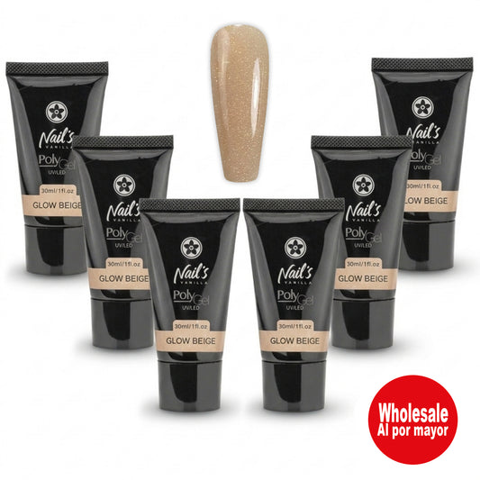 Hybrid Polygel Nail Builder – Glow Beige 6 Unds 30% de Descuento